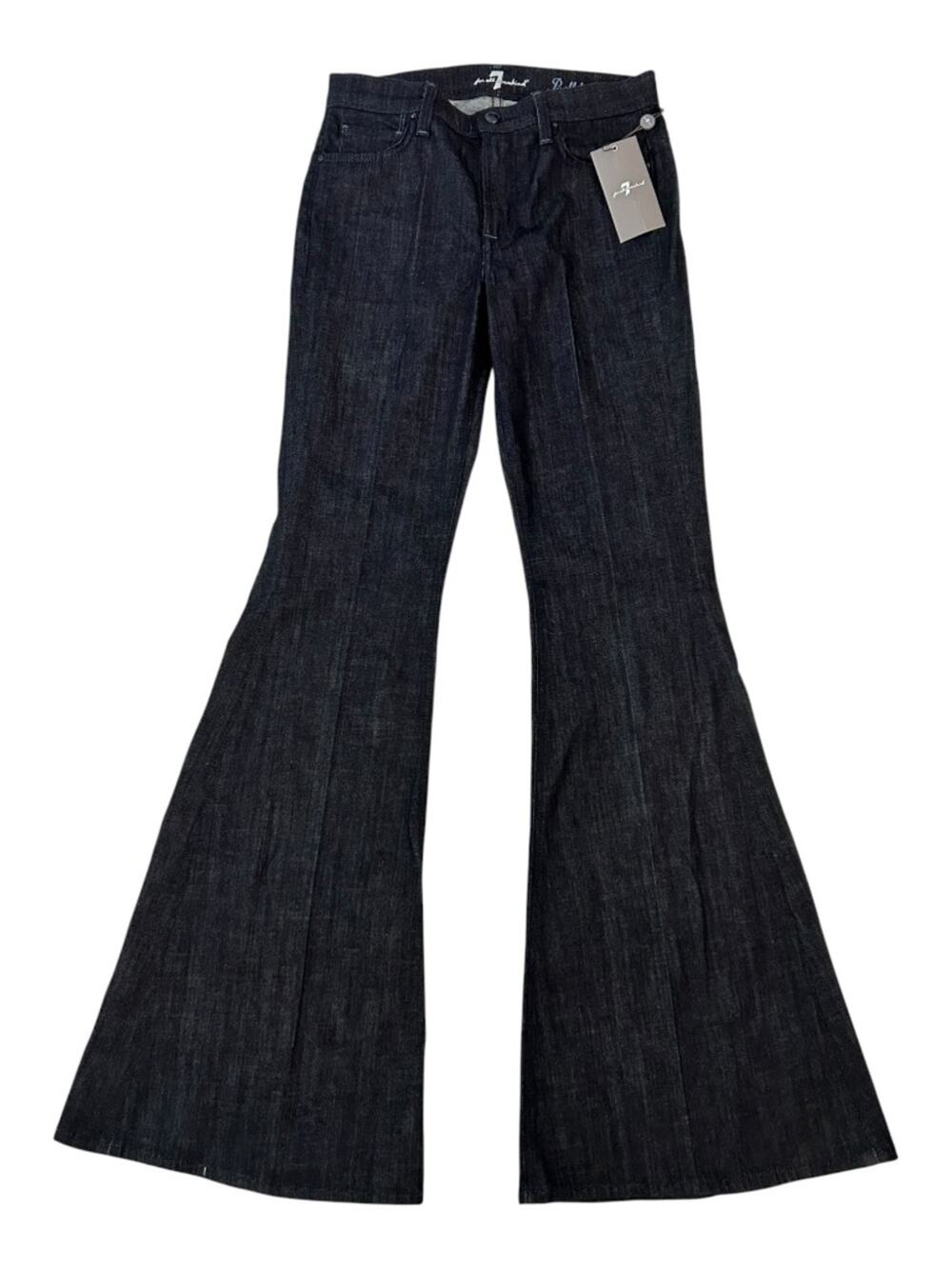 Seven For All Mankind Bell Bottom Jeans Size 27 Dark Wash NWT - Picture 1 of 10